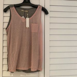J Brand Pink/Grey Tank Size M